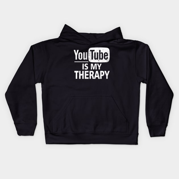 YouTube Is My Therapy Kids Hoodie by Otis Patrick